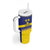 Sweden Rugby Custom Tumbler With Handle Three Crowns of Sweden Blue Pattern