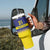 Sweden Rugby Custom Tumbler With Handle Three Crowns of Sweden Blue Pattern