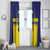 Sweden Rugby Custom Window Curtain Three Crowns of Sweden Blue Pattern - Wonder Print Shop