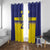 Sweden Rugby Custom Window Curtain Three Crowns of Sweden Blue Pattern - Wonder Print Shop