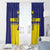 Sweden Rugby Custom Window Curtain Three Crowns of Sweden Blue Pattern - Wonder Print Shop