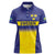 Sweden Rugby Custom Women Polo Shirt Three Crowns of Sweden Blue Pattern