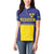 Sweden Rugby Custom Women Polo Shirt Three Crowns of Sweden Blue Pattern