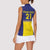 Sweden Rugby Custom Women Sleeveless Polo Shirt Three Crowns of Sweden Blue Pattern