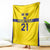 Sweden Rugby Custom Blanket Three Crowns of Sweden Gold Pattern