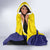 Sweden Rugby Custom Hooded Blanket Three Crowns of Sweden Gold Pattern