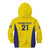 Sweden Rugby Custom Kid Hoodie Three Crowns of Sweden Gold Pattern - Wonder Print Shop