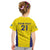 Sweden Rugby Custom Kid T Shirt Three Crowns of Sweden Gold Pattern - Wonder Print Shop