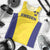 Sweden Rugby Custom Men Tank Top Three Crowns of Sweden Gold Pattern