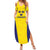 Sweden Rugby Custom Summer Maxi Dress Three Crowns of Sweden Gold Pattern