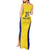 Sweden Rugby Custom Tank Maxi Dress Three Crowns of Sweden Gold Pattern