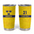 Sweden Rugby Custom Tumbler Cup Three Crowns of Sweden Gold Pattern