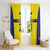 Sweden Rugby Custom Window Curtain Three Crowns of Sweden Gold Pattern - Wonder Print Shop