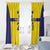 Sweden Rugby Custom Window Curtain Three Crowns of Sweden Gold Pattern - Wonder Print Shop