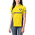 Sweden Rugby Custom Women Polo Shirt Three Crowns of Sweden Gold Pattern