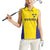 Sweden Rugby Custom Women Sleeveless Polo Shirt Three Crowns of Sweden Gold Pattern