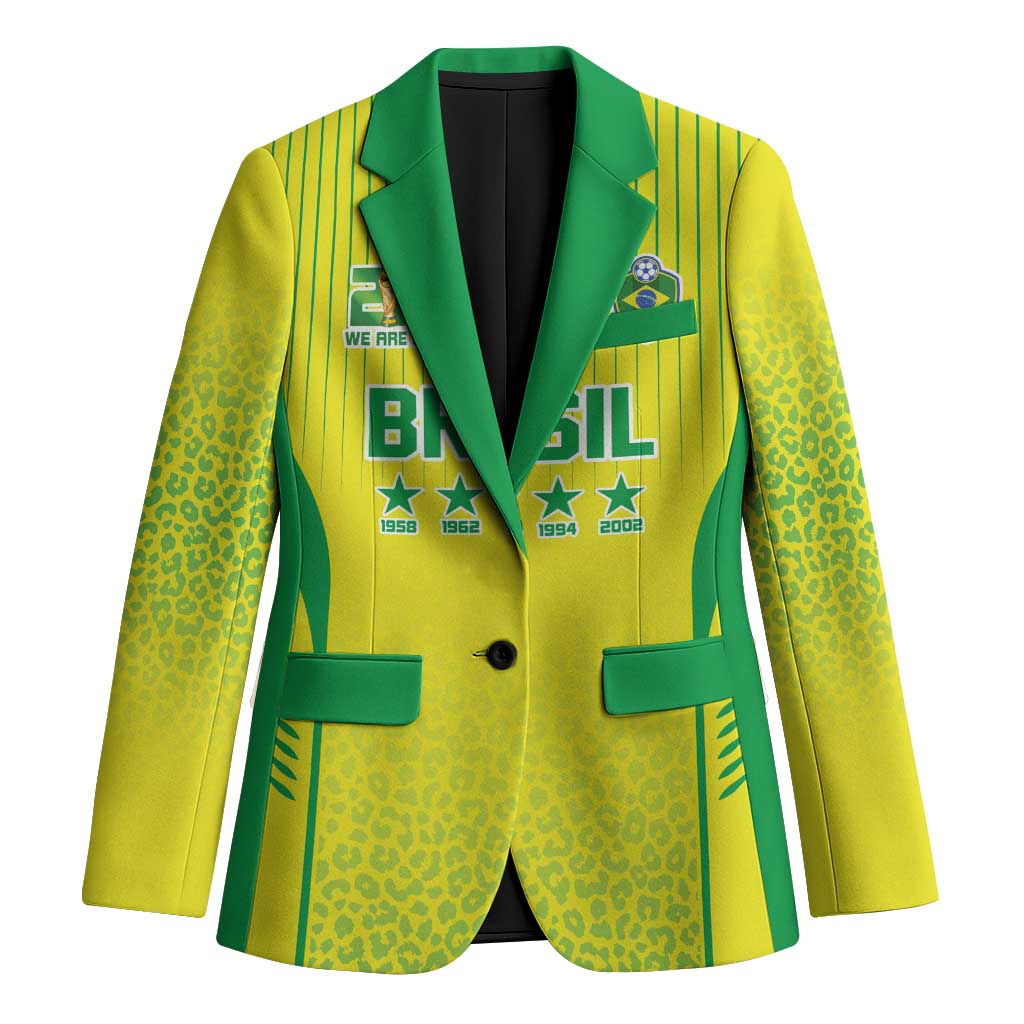 Custom Brazil World Football Legacy Blazer 5 Times History Champions - Wonder Print Shop