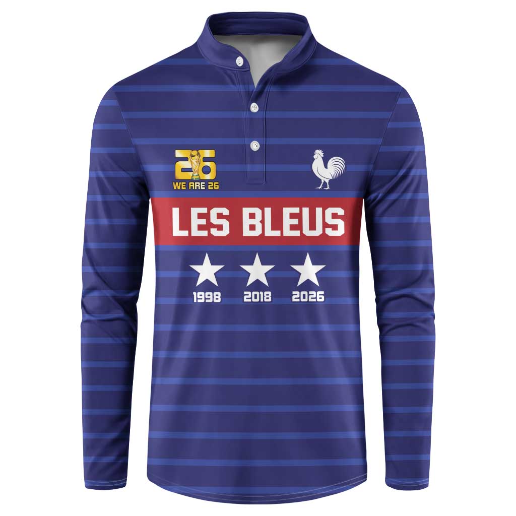 Custom France WC26 Future Champions Button Sweatshirt Past Champions Future Legends - Wonder Print Shop