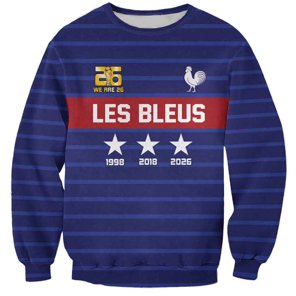 Custom France WC26 Future Champions Sweatshirt Past Champions Future Legends - Wonder Print Shop