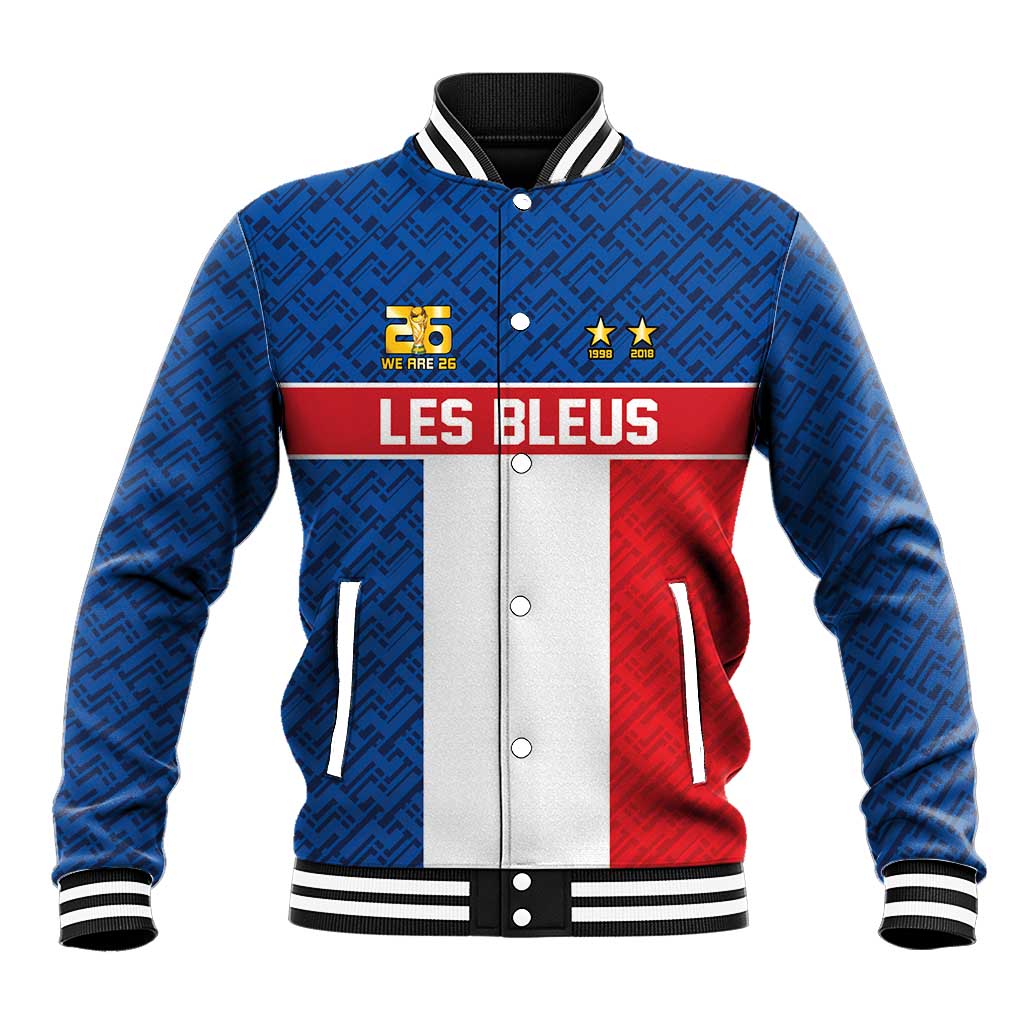 Custom France World Football Legacy Baseball Jacket 2 Times History Champions - Wonder Print Shop