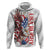 Personalized United States Rugby Zip Hoodie American Bald Eagle