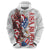 Personalized United States Rugby Zip Hoodie American Bald Eagle