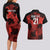 Custom Canada Rugby Couples Matching Long Sleeve Bodycon Dress and Hawaiian Shirt Maple Leaf With Sporty Style LT9 - Wonder Print Shop