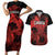 Custom Canada Rugby Couples Matching Short Sleeve Bodycon Dress and Hawaiian Shirt Maple Leaf With Sporty Style LT9 - Wonder Print Shop