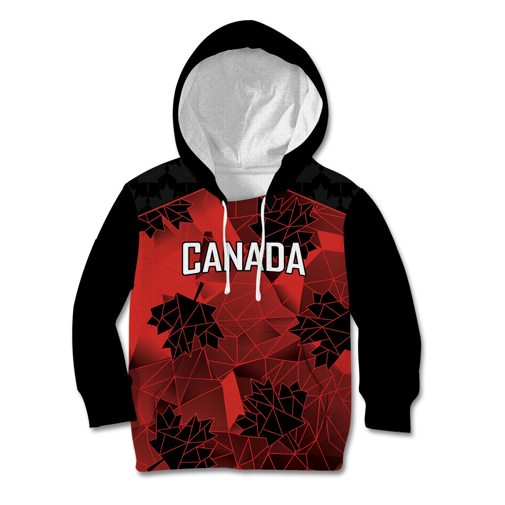 Custom Canada Rugby Kid Hoodie Maple Leaf With Sporty Style - Wonder Print Shop