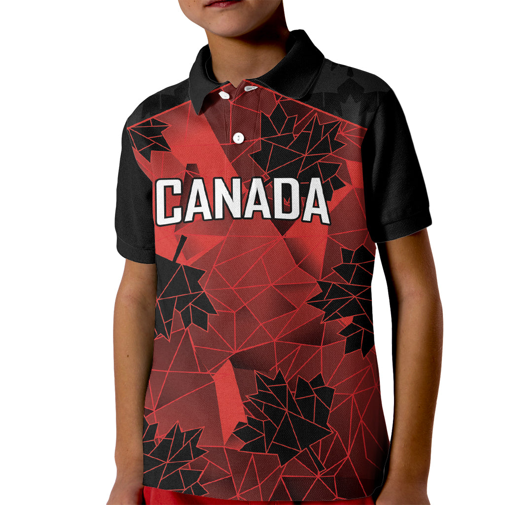 Custom Canada Rugby Kid Polo Shirt Maple Leaf With Sporty Style - Wonder Print Shop