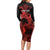 Custom Canada Rugby Long Sleeve Bodycon Dress Maple Leaf With Sporty Style - Wonder Print Shop