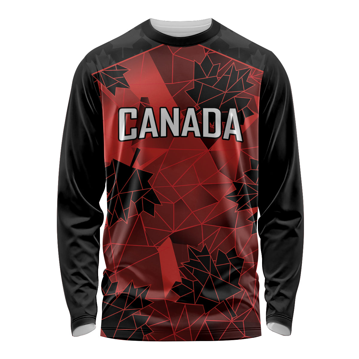 Custom Canada Rugby Long Sleeve Shirt Maple Leaf With Sporty Style - Wonder Print Shop