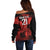 Custom Canada Rugby Off Shoulder Sweater Maple Leaf With Sporty Style - Wonder Print Shop