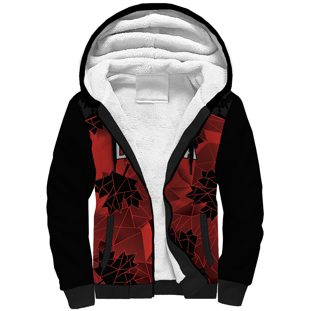 Custom Canada Rugby Sherpa Hoodie Maple Leaf With Sporty Style