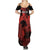 Custom Canada Rugby Summer Maxi Dress Maple Leaf With Sporty Style