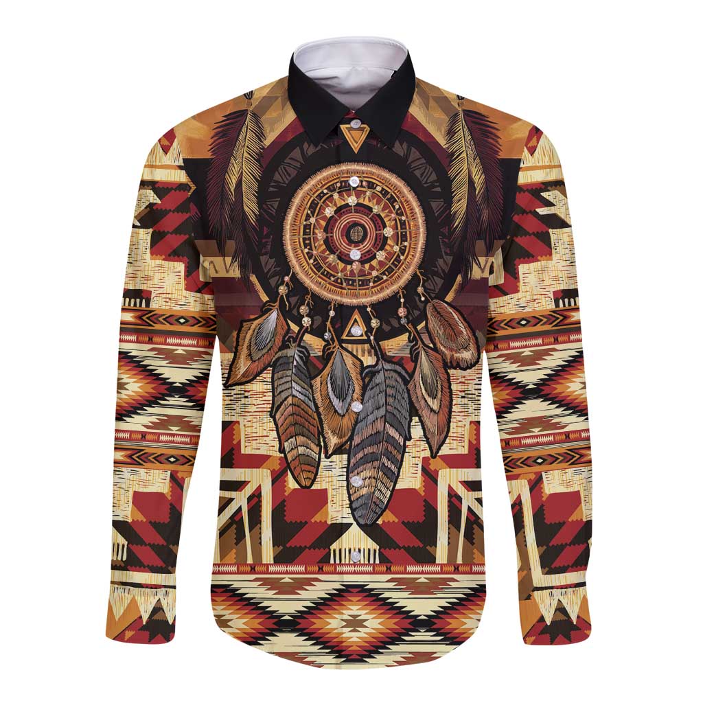 Make America Native Again Long Sleeve Button Shirt Indigenous Peoples Day - Wonder Print Shop