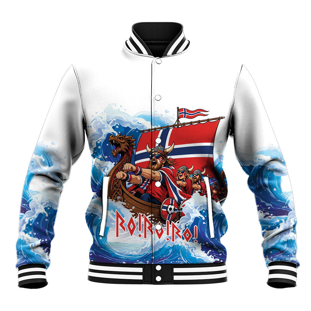 Custom Norway Viking Row - Alt for Norge Baseball Jacket Norge Football Supporter Wave Edition
