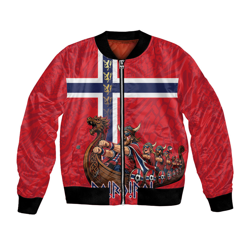 Custom Norway Viking Row - Alt for Norge Bomber Jacket Norge Football Supporter Flag Edition