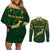 Springboks Rugby Couples Matching Off Shoulder Short Dress and Long Sleeve Button Shirts South Africa Go Champions World Cup 2023 LT9 - Wonder Print Shop