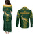 Springboks Rugby Couples Matching Puletasi Dress and Long Sleeve Button Shirts South Africa Go Champions World Cup 2023 LT9 - Wonder Print Shop