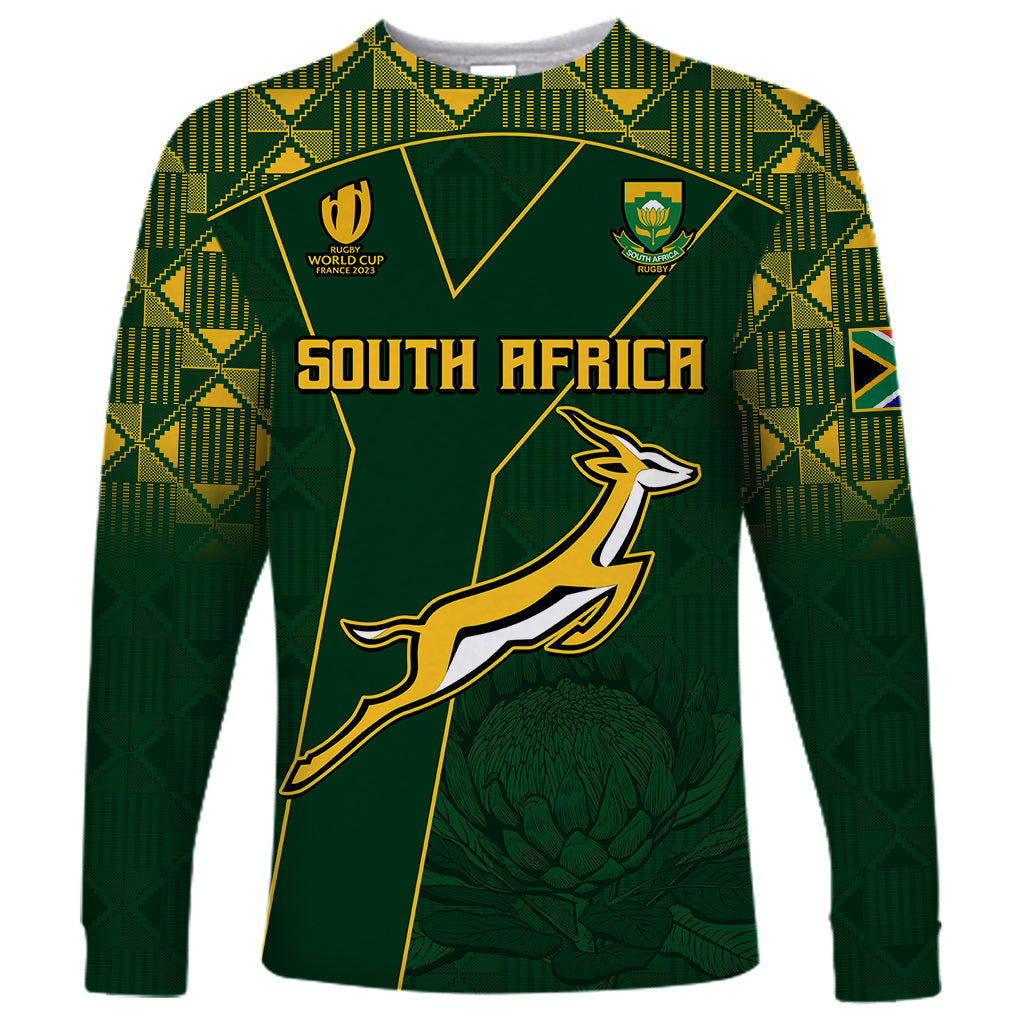 Springboks Rugby Long Sleeve Shirt South Africa Go Champions World Cup 2023 - Wonder Print Shop