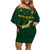 Springboks Rugby Off Shoulder Short Dress South Africa Go Champions World Cup 2023 - Wonder Print Shop