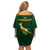 Springboks Rugby Off Shoulder Short Dress South Africa Go Champions World Cup 2023 - Wonder Print Shop