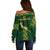 Springboks Rugby Off Shoulder Sweater South Africa Go Champions World Cup 2023 - Wonder Print Shop