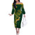 Springboks Rugby Off The Shoulder Long Sleeve Dress South Africa Go Champions World Cup 2023 - Wonder Print Shop