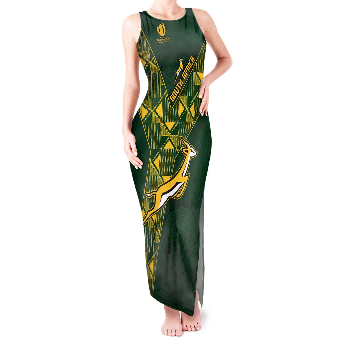 Springboks Rugby Tank Maxi Dress South Africa Go Champions World Cup 2023 - Wonder Print Shop