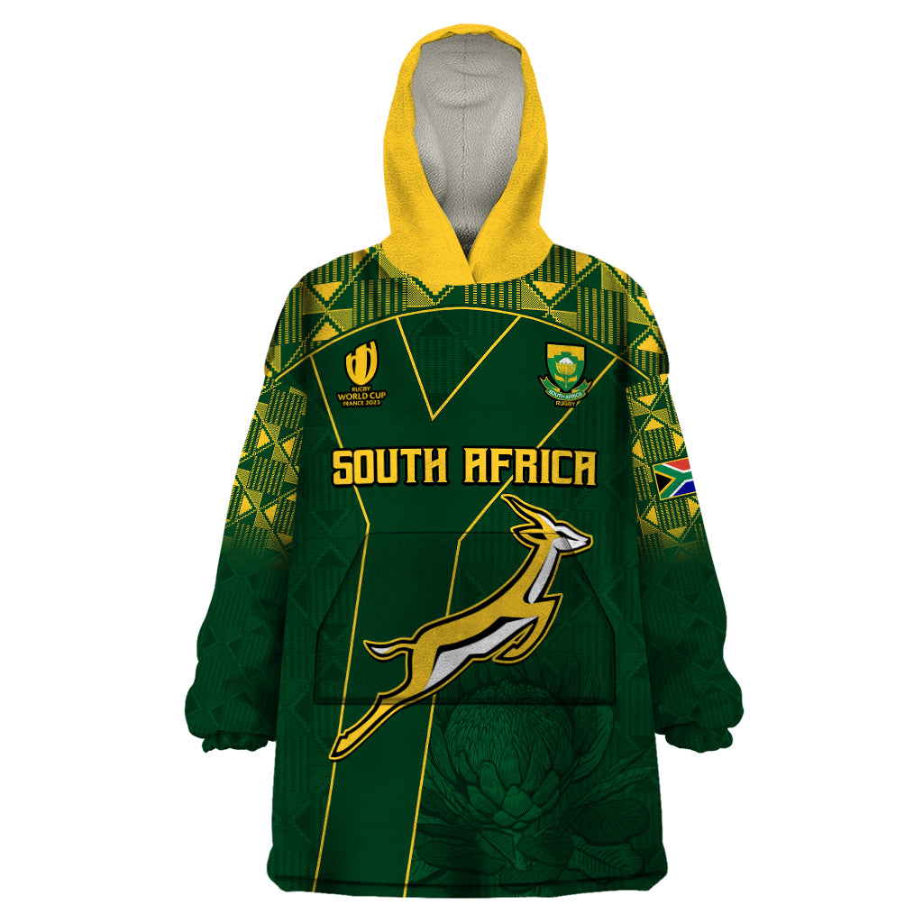 Springboks Rugby Wearable Blanket Hoodie South Africa Go Champions World Cup 2023 - Wonder Print Shop