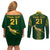 Custom Springboks Rugby Couples Matching Off Shoulder Short Dress and Long Sleeve Button Shirts South Africa Go Champions World Cup 2023 LT9 - Wonder Print Shop