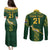 Custom Springboks Rugby Couples Matching Puletasi Dress and Long Sleeve Button Shirts South Africa Go Champions World Cup 2023 LT9 - Wonder Print Shop