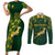 Custom Springboks Rugby Couples Matching Short Sleeve Bodycon Dress and Long Sleeve Button Shirts South Africa Go Champions World Cup 2023 LT9 - Wonder Print Shop